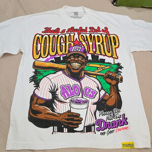 Cough Syrup Baseball Tee Large NWOT